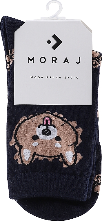 Quarter Women Socks 'Animals', blue - Moraj — photo N1