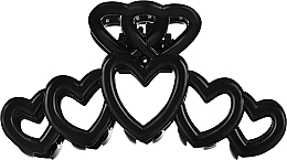 Fragrances, Perfumes, Cosmetics Claw Clip, FA-5677, hearts, black - Donegal