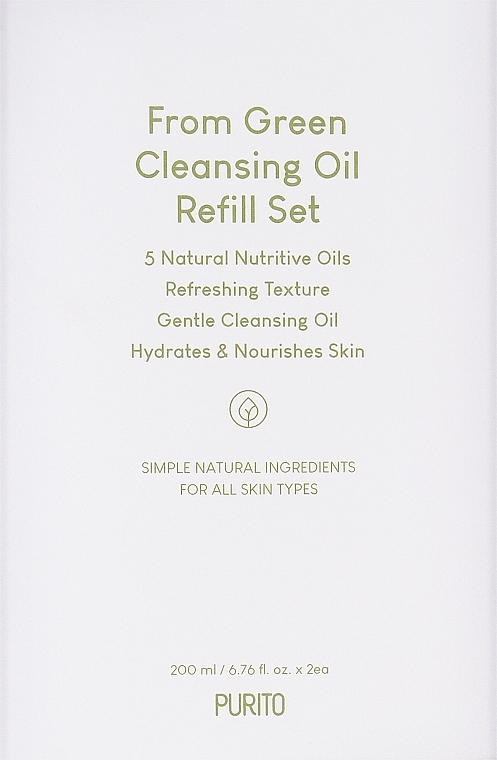 Set - Purito From Green Cleansing Oil Set (oil/200ml + oil/200ml) — photo N1