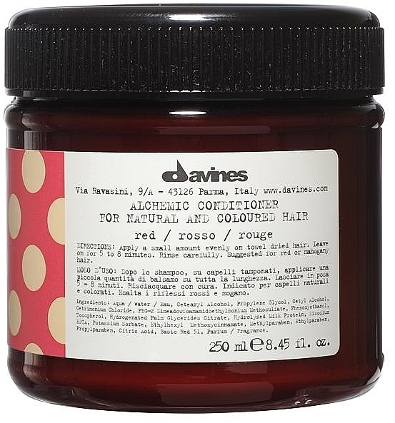 Natural & Colored Hair Conditioner (red) - Davines Alchemic Conditioner — photo N1