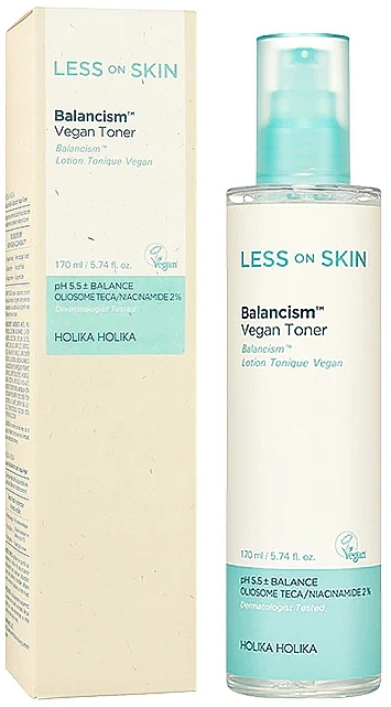 Face Toner - Holika Holika Less On Skin Balancism Vegan Toner — photo N2