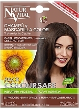 Fragrances, Perfumes, Cosmetics Set - Natur Vital Coloursafe Chestnut (mask/30ml+shampoo/10ml)