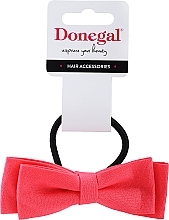 Hair Tie, FA-5638, coral bow - Donegal — photo N1