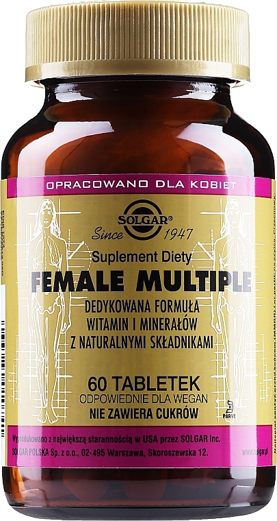 Dietary Supplement 'Women's Vitamin Complex' - Solgar Female Multiple — photo N1