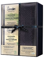 Fragrances, Perfumes, Cosmetics Set - La Corvette Douceur Bio Gift Box (soap/2x100g + towel/1pcs)
