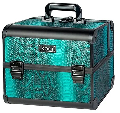 Makeup Artist Suitcase №37, green dragon - Kodi Professional Green Snake Case — photo N1