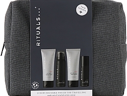 Fragrances, Perfumes, Cosmetics Set - Rituals Samurai Men's Care Set (sh/foam/50ml + deo/50ml + b/wash/70ml + b/lot/70ml + bag)