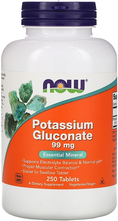 Potassium Gluconate, 99 mg - Now Foods Potassium Gluconate — photo N3