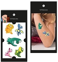 Fragrances, Perfumes, Cosmetics Kids Temporary Tattoo "Gentle Dinosaurs" - Tattooshka