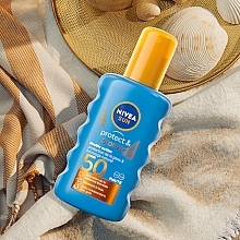 Sunscreen Spray for Suntan - Nivea Sun Protect & Bronze SPF50 Double Action Spray — photo N2
