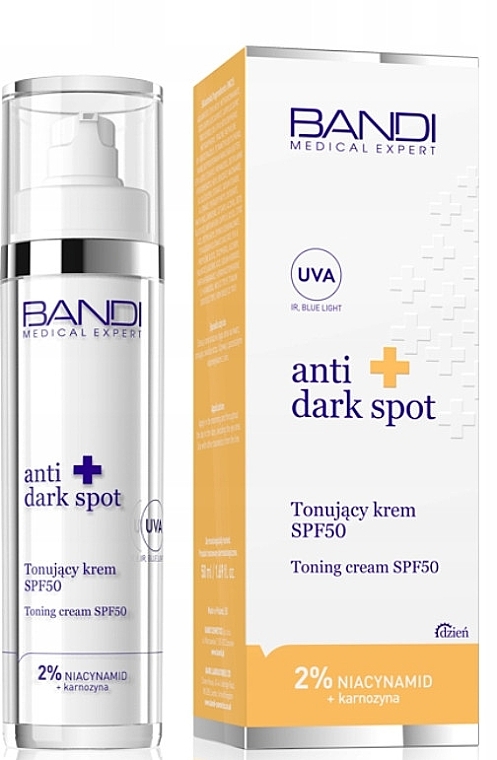 Toning Face Cream - Bandi Medical Expert Anti Dark Spot Toning Cream SPF50 — photo N2