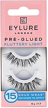 Flase Lashes № 117 - Eylure Pre Glued Fluttery Light — photo N1