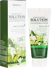 Fragrances, Perfumes, Cosmetics Face Cleansing Foam with Green Tea Extract - Deoproce Natural Perfect Solution Cleansing Foam Green Tea