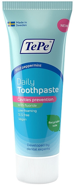 Fluoride Toothpaste - TePe Daily Toothpaste — photo N1