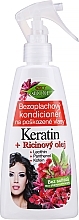 Leave-In Repair Conditioner - Bione Cosmetics Keratin + Ricinovy Oil — photo N1