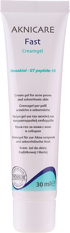 Cream Gel for Acne Prone & Seborrheic Skin - Synchroline Aknicare Fast Cream Gel — photo N1