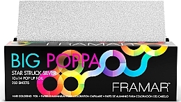 Fragrances, Perfumes, Cosmetics Embossed Foil Sheets - Framar 14x10 Big Poppa Star Struck Silver