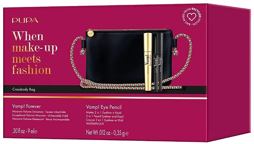Set - Pupa Vamp! Forever & Vamp! Eye Pencil (mask/9ml + eye/pencil/0.35g + bag) — photo N2