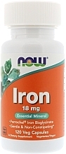 Fragrances, Perfumes, Cosmetics Capsules "Iron", 18 mg - Now Foods Iron