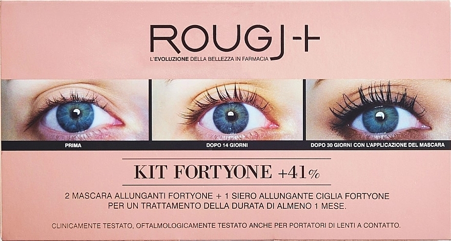 Rougj+ Kit Fortyone +41% (mascara/2x8ml + serum/3,5ml) - Set — photo N2