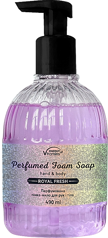 Perfumed Hand & Body Foam Soap 'Royal Fresh' - Energy Of Vitamins Perfumed Foam Soap Hand And Body Royal Fresh — photo N1