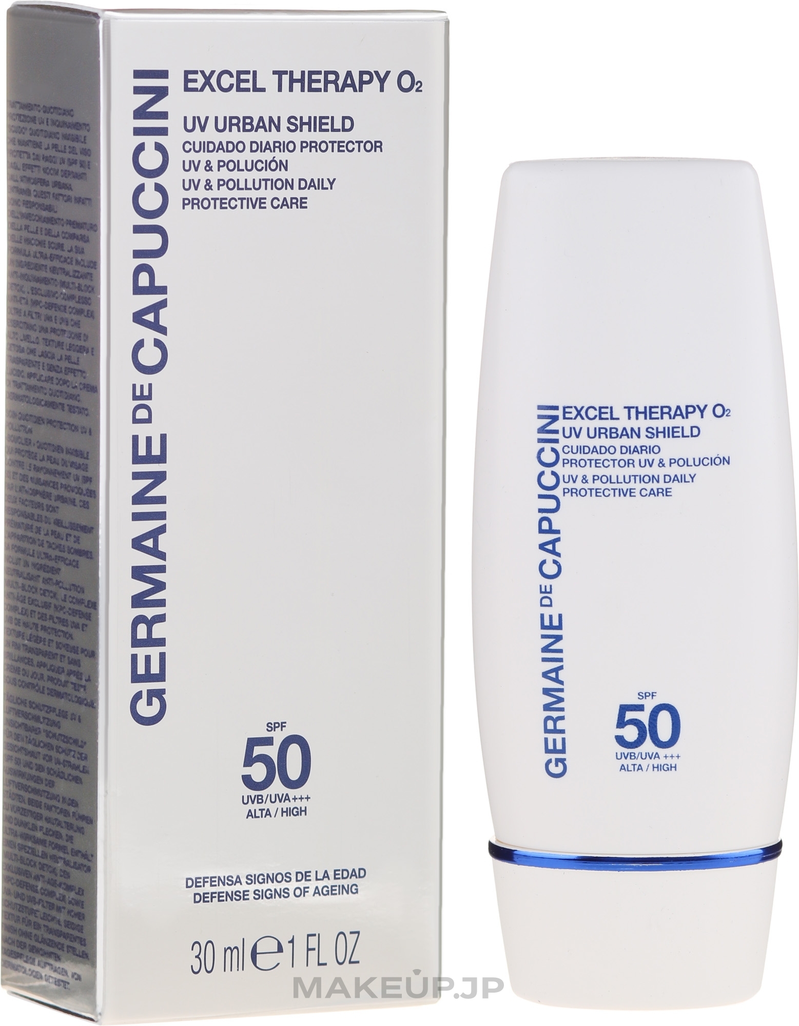 Face Cream - Germaine de Capuccini Excel Therapy O2 UV Urban Shield SPF50 — photo 30 ml