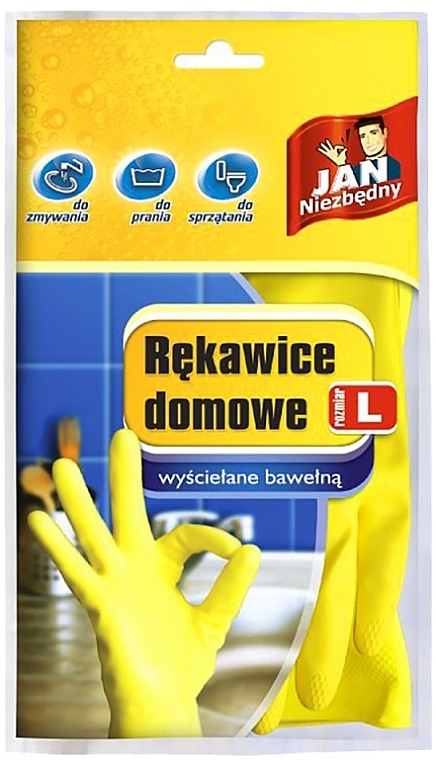 Household Latex Gloves, size L, multicolor - Jan Niezbedny — photo N1