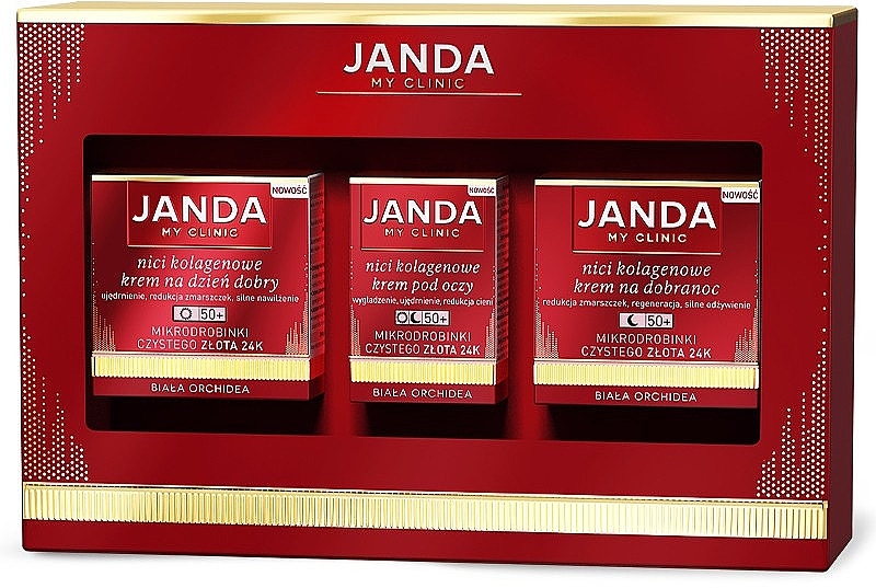 Collagen Threads Set - Janda My Clinic 50+ (day/cr/50ml + night/cr/50ml + eye/cr/15ml)	 — photo N1