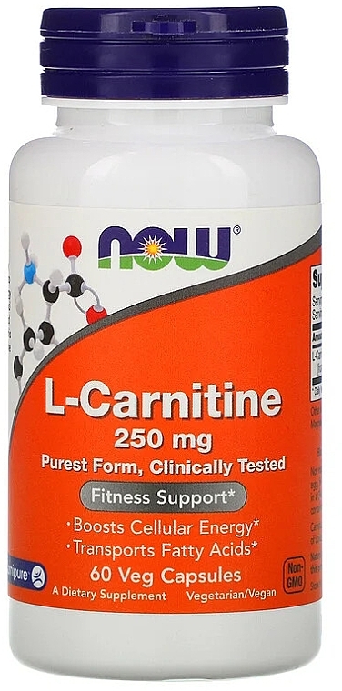 L-Carnitine, 250mg, capsules - Now Foods L-Carnitine — photo N1