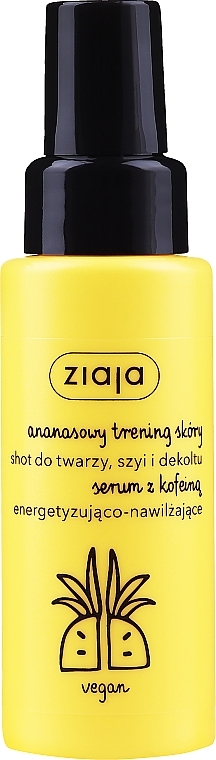 Face Serum - Ziaja Ananasowy Serum Z Kofeina Do Twarzy, Szyi I Dekoltu — photo N2