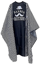 Fragrances, Perfumes, Cosmetics Hairdressing Cape, Black & White Stripes, 145x160 cm - Detreu