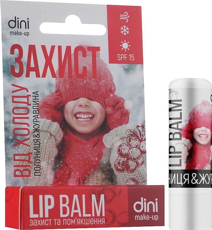 Strawberry & Cranberry Chapstick - Dini Lip Balm SPF 15 — photo N2