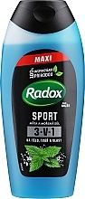 Shower Gel 3-in-1 "Mint and Sea Salt" - Radox Men XXL Sport 3in1 Shower Gel — photo N1