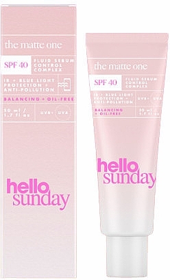 Moisturizing Face Cream - Hello Sunday The Matte One Fluid Serum Control Complex SPF 40 — photo N2