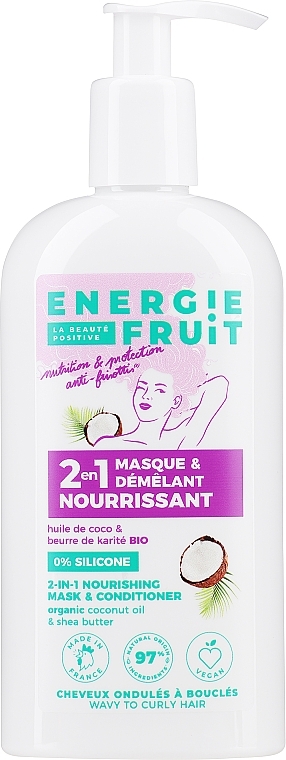 Coconut & Shea Butter Conditioner Mask - Energie Fruit Coconut Oil & Shea Butter 2 In 1 Nourishing Mask & Conditioner — photo N1