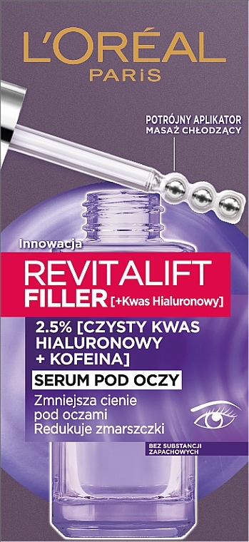 Eye Serum - L'Oreal Paris Revitalift Filler (ha) — photo N1