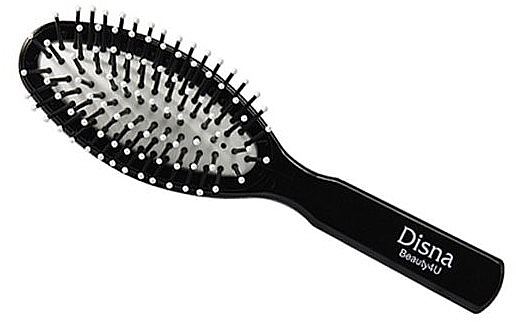 Oval Hair Brush with Nylon Bristles & Pins, 18 cm, black - Disna Pharma — photo N1