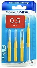 Fragrances, Perfumes, Cosmetics Interdental Brush, 4pcs - Elgydium Clinic Monocompact Yellow