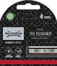 Refill Cartridges, 4 pcs. - Wilkinson Sword Barber's Style The Designer Refills — photo N1