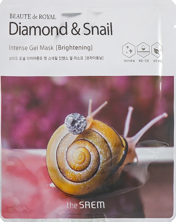 Intensive Gel Mask with Diamond & Snail Mucin - The Saem Beaute de Royal Diamond & Snail Intense Gel Mask — photo N1