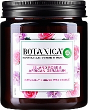 Fragrances, Perfumes, Cosmetics Scented Candle with Exotic Rose & African Geranium Scent - Air Wick Botanica Island Rose And African Geranium Scented Candle Glass