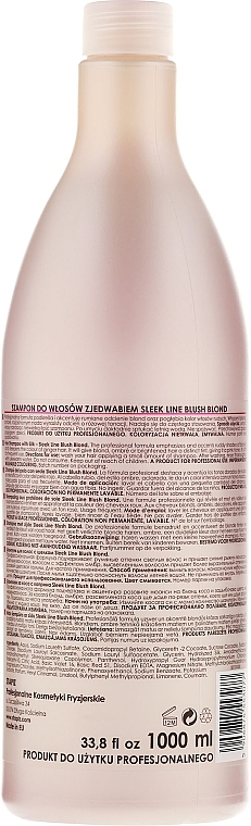 Hair Shampoo - Stapiz Sleek Line Blush Blond Shampoo — photo N4