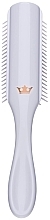 Hair Brush D3, white with gold crown - Denman Original Styler 7 Row D3 White With Gold Crown — photo N2