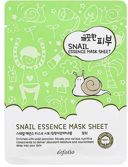 Snail Sheet Mask - Esfolio Pure Skin Snail Essence Mask Sheet — photo N1