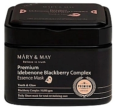 Fragrances, Perfumes, Cosmetics Idebenone & Blackberry Sheet Mask - Mary & May Premium Idebenon Blackberry Complex Essence Mask