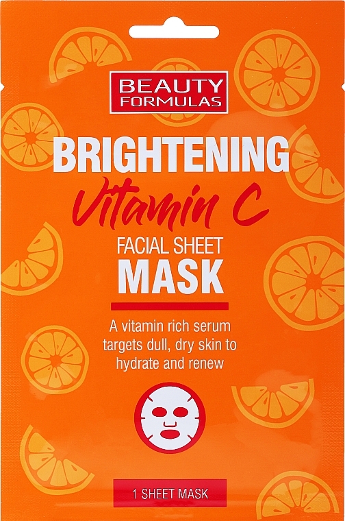 Brightening Facial Sheet Mask - Beauty Formulas Brightening Vitamin C Facial Sheet Mask — photo N1