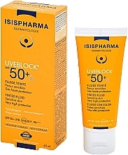 Fragrances, Perfumes, Cosmetics Toning Sunscreen Fluid - Isispharma Uveblock SPF50+ Tinted Fluid