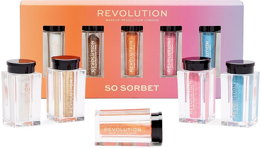 Set - Makeup Revolution Glitter Bomb Collection So Sorbet — photo N1