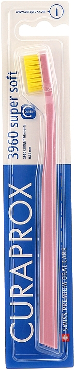 Toothbrush CS 3960 'Super Soft', D 0,12 mm, nude, yellow bristles - Curaprox — photo N1