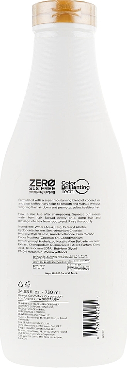 Smoothing Coconut Oil Conditioner for Dry & Unruly Hair - Beaver Professional Moisturizing Coconut Oil & Milk Conditioner — photo N6